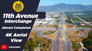 11th Avenue To Margalla Highway Grade Separated Arrangement Latest Update  Drone 4K Aerial View [upl. by Goldfinch]