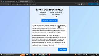 Lorem Ipsum Generator Using HTML CSS and JavaScript with Source Code [upl. by Hathaway]