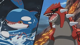 Groudon and Kyogre  Pokémon Advanced Battle  Official Clip [upl. by Atinus]