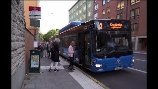 Sweden Stockholm ride with bus No 3 from Gotlandsgatan to Central Station [upl. by Chrystal442]