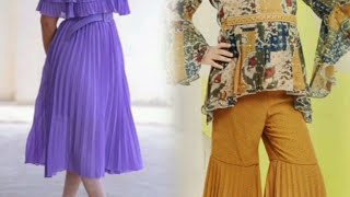 How to use pleated fabric stylePleated fabric designer dresses [upl. by Carrnan]