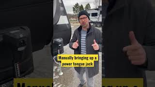 Quick Tip 19 Manually bringing up a power tongue jack Check us out daily quicktips [upl. by Hasty912]