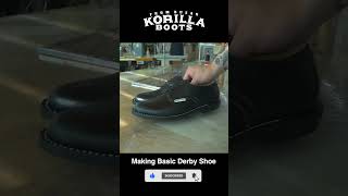 Handmade Horween chromexcel Good Year Welted Basic Derby shoe EP04 korilla shoemaking derbyshoes [upl. by Gill]