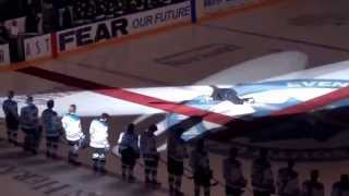 Singing The National Anthem Guy Falls on Ice FAIL [upl. by Pasol360]