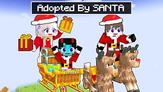 Adopted By SANTA FAMILY in Minecraft [upl. by Fiske]