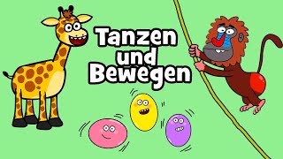 ♪ ♪ Kinderlied Tanzen und Bewegen  Kinder Tanz amp Bewegungslieder  Hurra Kinderlieder Kinderdisco [upl. by Anilram]