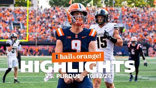 Illini Football  Highlights vs Purdue 101224 [upl. by Sverre317]