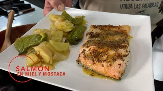 Salmón en miel y mostaza Santo Espíritu del Monte Gilet Valencia [upl. by Ranice]