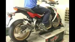 HONDA CB 650 F 2014 STOCK VS MIVV GP full system [upl. by Nairb]