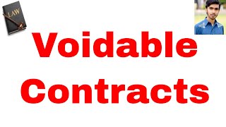 voidable contracts essentials of voidable contracts in hindi and urdu or contract act 1872 part 9 [upl. by Birck]