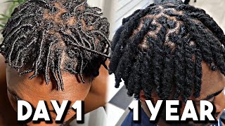 1 Year Visual Locs Journey  1  12 Months Starter Locs Dreadlocks Journey [upl. by Stelle291]