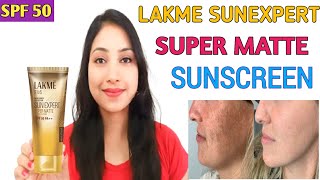 LAKME 9to5 SUNEXPERT SUPER MATTE SUNSCREEN LOTION REVIEW😍 [upl. by Jovia]