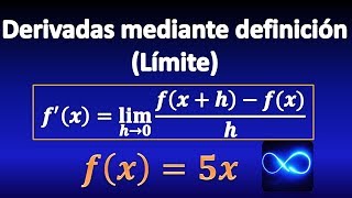 03 Derivada usando definición como límite [upl. by Asirac]