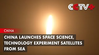 China Launches Space Science Technology Experiment Satellites from Sea [upl. by Ceciley]