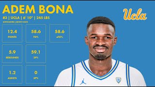 Adem Bona  2024 NBA Draft Scouting Highlights  UCLA [upl. by Akenna302]