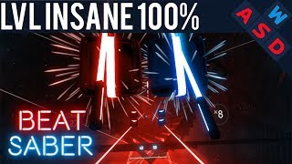 100 Perfect Expert Combo On LVL INSANE In Beat Saber [upl. by Damiano]