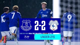 U21 HIGHLIGHTS Everton 22 Cardiff City [upl. by Neirda]