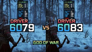 Intel Arc Driver 6079 vs 6083 Arc A750  Test in God of War Ragnarök  1080P  1440P [upl. by Rowan261]