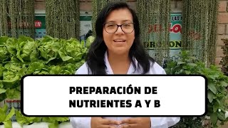 Hidroponía 5 de 12 Preparación de Nutrientes A y B [upl. by Bondon]