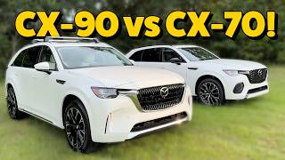 Mazda CX90 vs CX70  Mazda CX90 Turbo S Premium Plus vs CX70 Premium [upl. by Frederico105]