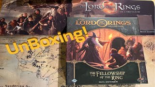 Unboxing the Fellowship of the Ring Saga Expansion and Giveaway  Lord of the Rings LCG [upl. by Irrac55]