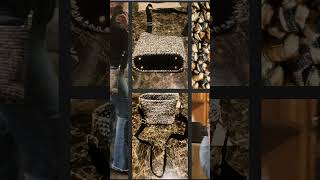 handbag Handcrafted crochet crochetbag yarn blackstrap camouflage fall winter bolsa [upl. by Zeph]