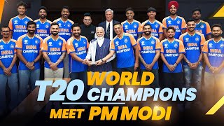 PM Modis interaction with World T20 Champions Indian Cricket Team [upl. by Olbap]