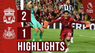 HIGHLIGHTS Liverpool 21 Newcastle Utd  Dramatic lastgasp volley from Carvalho [upl. by Siryt]