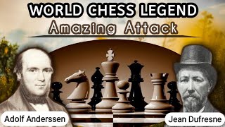 Chess Legend Adolf Anderssen vs Jean Dufresne In Berlin 1852 [upl. by Ebonee]