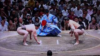 Hakuho vs Kotooshu Day 14 KugatsuBasho 2009 Sep [upl. by Fadiman]