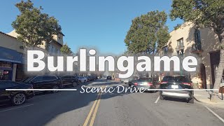 Driving in Downtown Burlingame California  4K [upl. by Krenn]