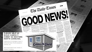 Good News This Week 20 October North Carolina Clinic amp Temporary Cabin Builidings [upl. by Idorb]