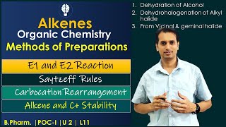 Alkene Preparation Methods  E1 amp E2 Reaction Mechanism  Saytzeff Rules  Elimination Reactions [upl. by Lucien]