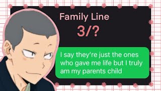 Family Line  Haikyuu text lyric prank  Musical series 3 Tanaka [upl. by Junia234]