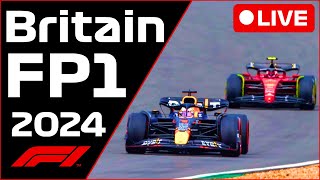 🔴F1 LIVE  British GP FP1  Commentary  Live Timing [upl. by Skipton]