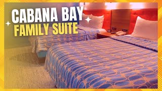 Universal Orlandos Cabana Bay Beach Resort Family Suite Full Room Tour🏝️We Loved This Room [upl. by Jabe]