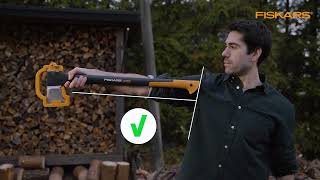 How to choose the right size splitting axe  Fiskars [upl. by Eileme]