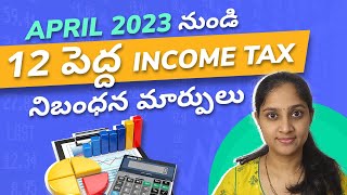 12 Big Income Tax Changes from April 2023 Telugu  New Income tax Rules 2023  Groww Telugu [upl. by Gautious]