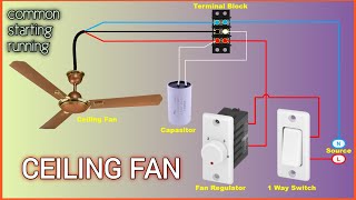 Simulation of Connecting a Ceiling Fan with a Fan Regulator [upl. by Alimrahs]