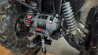 Double Winch Setup On A 2018 Yamaha Kodiak EPS SE [upl. by Erline]