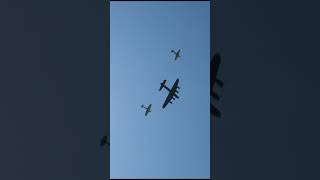 Spitfire Lancaster and Hurricane fly over spitfire aircraft hurricane lancaster [upl. by Jarred840]