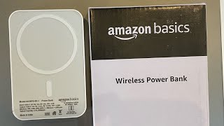 Amazon basics wireless power bank MagSafe battery pack 5000mah Amazonbasics MagSafe power bank [upl. by Na]