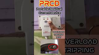 PRCD  PORTABLE RESIDUAL CURRENT DEVICE  OVERLOAD OVER CURRENT PROTECTION trending shorts viral [upl. by Estevan940]