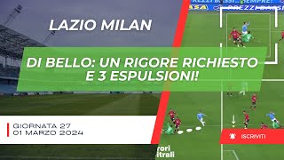 Lazio Milan 01  Di Bello un rigore richiesto dalla Lazio e 3 espulsi La moviola [upl. by Orsa954]