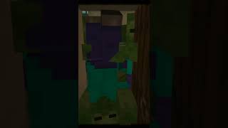 attacked by zombies Bedrock Edition 【Minecraft】 [upl. by Tymon]