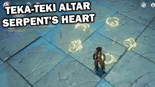 PECAHKAN TEKATEKI DI ALTAR SERPENTS HEARTSerpents Heart Altar Riddle Genshin Impact [upl. by East]