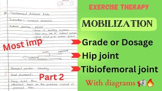 MOBILIZATION NOTES📢💥 Exercise therapy physiotherapy 2nd Yr Part 2🔥 [upl. by Ecirrehs357]