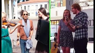 When Celebrities Surprise Street Performers By Singing With Them [upl. by Lennard]