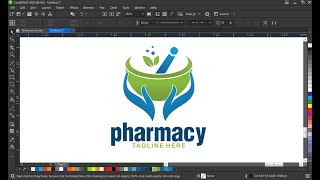 PROFESSIONAL PHARMACEUTICAL LOGO DESIGN  CORELDRAW TUTORIALS  DOCTOR DESIGN [upl. by Gayel]