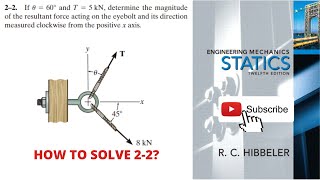 22 hibbeler statics chapter 2  hibbeler solutions  statics [upl. by Tserof]